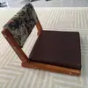 Silla de Té Tatami de Madera Maciza, Silla Baja Plegable para Sala de Estar, Silla Moderna Minimalista con Respaldo, Silla de Ocio para Balcón, Silla Baja para Balcón
