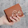 Billetera Corta Nueva para Mujer Estudiante Fresca Estilo Coreano Estampada Linda Mini 70% de descuento Portamonedas Plegable Portatarjetas