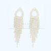 Pendientes de Plata de Ley S925 Estilo Coreano con Diamantes Selección de Influencers Diseño Exagerado de Lujo Accesible Pendientes Largos con Borlas de Gota de Agua para Mujer