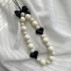 Cordão para Celular com Laço Corrente de Celular Feita à Mão com Contas Pingente Curto Acessórios Femininos Pingente de Laço da Moda