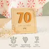 Bestseller transfronterizo de nuevo producto: Tarjeta de felicitación de cumpleaños cuadrada de madera, tarjeta conmemorativa de encuentro, madera de pino