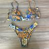 Bikini de Dos Piezas para Mujer con Estampado, Traje de Baño sin Espalda, Bikini Negro con Lunares, Secado Rápido, Estilo de Dos Piezas Ajustado