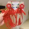 Horquilla para el cabello Hanfu de estilo antiguo para niñas, accesorio para el cabello con borla de flor de hada para niños, tocado festivo de Año Nuevo para niñas