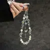Muñeca Linda de Dibujos Animados Cadena Hecha a Mano Cordón Colgante Adorno Colgante Cordón para Teléfono Bolso con Cuentas para Cámara Colgante para Teléfono