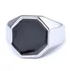 Al por mayor transfronterizo en stock, anillos de goma negros de moda personalizados para uso diario para hombres, accesorios de nicho de acero inoxidable minimalista de superficie lisa
