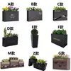 Jardineras de Acero Inoxidable para Exteriores, Macetas del Departamento de Ventas, Soportes de Hierro Forjado para Flores de Exterior, Camas de Flores para Calles Comerciales Personalizables, Canaletas de Flores Terminadas