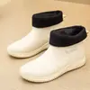 Botas de lluvia cortas para mujer de comercio exterior transfronterizo, impermeables, antideslizantes, botas de agua, resistentes al desgaste, zapatos Joker para exteriores, zapatos de agua para trabajo de cocina al por mayor