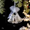 Decoraciones Navideñas de Año Nuevo Transfronterizas Colgante Transparente Acrílico con Lentejuelas Colgante de Copo de Nieve Campana Colgante Colgante para Árbol de Navidad