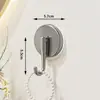 Gancho en forma de J con ventosa, sin rastro, sin perforación, gancho adhesivo fuerte de carga para cocina y baño, gancho individual para colgar llaves y toallas en la pared