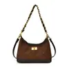 Bolso de hombro pequeño para mujer con patrón de rombos estilo Chanel 2025 nuevo de moda popular bandolera versátil bolso hobo