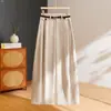 Pantalones casuales rectos versátiles de cintura alta para mujer, adecuados para ir al trabajo, con buena caída, pantalones holgados de pierna ancha, otoño, adelgazantes, ocultan imperfecciones, hacen que las piernas parezcan largas, color liso