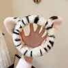 Diadema con Patrón de Tigre de Dibujos Animados y Orejas de Gato, Diadema de Felpa Linda con Cara de Tigre para Lavarse la Cara, Maquillaje, Accesorio para el Cabello, Diadema Femenina, Pequeño Tigre