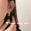 Estilo Japonés Estilo K 2024 Otoño e Invierno Nuevas Joyas para Orejas Pendientes Curvos de Bambú de Plata de Ley S925 para Mujeres Versátiles Elegantes Ins
