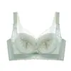 Ropa interior para mujer Suave Aro de Acero Ultradelgada Pecho Grande Recogido Pequeño Accesorio Ajustable Sujetador Anticaída para el Pecho Sujetador de Talla Grande