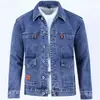 Versátil Chaqueta de Mezclilla Nueva de Primavera de Amazon para Hombre, Chaqueta de Trabajo Elegante de Marca de Moda, Ropa de Mezclilla para Hombre de Primavera y Otoño