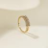 Primavera nuevo anillo de diamantes flash transfronterizo de lujo ligero francés temperamento para hombre simple de alta calidad anillo de acero de titanio suministro directo de fabricantes