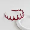 Nuevo Estilo Celebridad de Internet Accesorios para el Cabello Diadema Simple Sólida Estilo Coreano para Mujer con Dientes para Lavar la Cara Diadema de Encaje Combinable Estilo Comercio Exterior