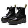 Europeia e americana Molly de sola grossa 6 furos botas Martin mulheres 1460 estilo britânico mulheres botas curtas muffin lace-up motocicleta macacão botas