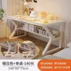Mesa para estudantes, uso doméstico, design simples para meninas, adequada para apartamentos de aluguel, estudo de quarto, escrivaninha, bancada de trabalho, mesa de escritório branca para computador