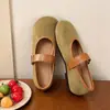 Zapatos de tacón bajo retro de un solo color para mujer 2026 Estilo nuevo Estilo de hada gentil Mocasines de suela plana suave Mary Janes Zapatos de noche Zapatos para mujer