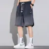 Shorts Casuais de Tencel Lyocell para Homens 2026 Finos Retos Largos Tendência Esportivos Comprimento do Joelho