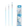 Pincel de Arte Azul Paquete de 3 Pelo de Nylon Pincel Digital para Óleo Transfronterizo Pincel para Pintura Acrílica Acuarela Pintura DIY
