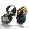 Anillo Vintage de Acero Inoxidable con Grabado Láser de Luna y Estrella de 18 mm Nuevo Transfronterizo Europeo y Americano Amazon Venta al por Mayor