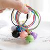 Llavero Creativo de Campana Color Caramelo Anillo de Alambre de Acero Esmaltado al Horno Colorido Colgante para Mochila Escolar de Estudiante Adorno de Muñeca Regalo
