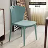 Silla de Comedor Nórdica Moderna para Comedor del Hogar Mesa y Sillas de Comedor Apilables Taburete de Respaldo Grueso Simple Moderno Silla de Plástico