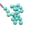 Cuentas Redondas de Turquesa Imitación Cuentas Sueltas de Jade Imitación Pulsera Collar de Turquesa Azul Accesorios para Joyería Cuentas Hechas a Mano Venta al por Mayor