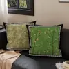 Almofada de Veludo Holandês Estilo Retrô Luxo Leve Almofada de Encosto para Sofá de Sala Sensação de Alto Padrão Quadrada Decoração de Quarto Almofada Lombar Lavável