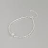Pulsera de plata cuadrada rota de Corea del Sur, plata de ley S925, sencilla, irregular, cortada a mano, pequeña, cuadrada, joyería de plata a juego.