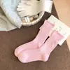 Meias Peludas Brancas para Mulheres, Meias Longas para Outono e Inverno, Forradas com Fleece, Espessadas, Quentes, Estilo Japonês, Doces, Absorventes de Suor, Meias de Cano Médio