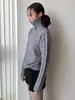 Dorothy Gray Moda Coreana Jacquard Gola Alta Tricô Preguiçoso Versátil Suéter Tricô Top para Mulheres