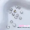 Decoraciones de Arte para Uñas con Pedrería en Forma de Corazón de Dopamina de Moda, Accesorios para Uñas, Arte para Uñas de Corazón 3D con Pedrería Apilada