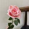 Flor artificial de alta calidad con tacto hidratante, rosa de una sola rama de Carolina, decoración de mesa para interiores y hogar, para bodas.