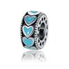 Pulsera Azul DIY de Cuentas Transfronteriza con Mariposa, Corazón, Estrella, Cuentas Espaciadoras, Hilo para Pulseras, Accesorios para Ensartar Cuentas