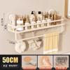 Estante de Almacenamiento con Ventosa de Aluminio Espacial para Baño Montado en la Pared Sin Perforaciones Toallero de Baño Lavabo Almacenamiento Multifuncional
