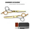 Tijeras Profesionales para Peluquería de Venta Caliente Transfronteriza en Acero Inoxidable Dorado y Plateado de 6 pulgadas para Uso en Casa, Tijeras Adelgazadoras