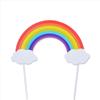 Decoração de Bolo Bandeira Nuvem Arco-Íris Extra Grande Desenho Fofo Cartão Arco-Íris Sete Cores