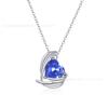 Collar de Piedra Natal Geométrica en Forma de Corazón Europeo y Americano de Venta Caliente Transfronteriza Joyería Cadena para Clavícula para Mujer Regalo Fabricante Venta al por Mayor Joyería de Plata