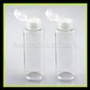 Frasco de 120ml com tampa de rosca flip, garrafa de plástico PET para loção, óleo essencial, pote para subembalagem, frasco vazio