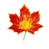 Broche Hoja de Arce de Explosiones Transfronterizas 2025 Sentido Avanzado País de la Hoja de Arce y Accesorios de Acción de Gracias Pasador de Cuello Insignia de Ropa Insignia de Sombrero