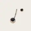 Anel de umbigo básico Wannian zircônia multicolorida prego de umbigo joia para piercing de umbigo aço inoxidável 316L atacado