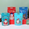 Bolsa Tote de Natal Vermelha Auto-Sustentável com Estampa de Desenho Animado Exquisita, Embalagem para Doces, Bolsa de Presente Selada para Comércio Transfronteiriço na Europa e América