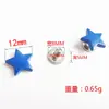 Parafuso pentagrama plano liga decorativa carteira saltos altos sapatos de algodão galvanoplastia tinta spray cor de trabalhador rebite em forma de estrela