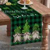 Nuevo St de Venta Caliente Temu. Mantel de Mesa de Patrick Trébol de Cuatro Hojas de la Suerte Estampado de Enano Mantel Decorativo a Prueba de Polvo para Mesa de Comedor