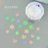 Atmósfera Navideña Copos de Nieve Lentejuelas Decoraciones para Uñas Brillo Fino Diamantes Triturados Copos de Nieve Blancos Uñas Postizas Accesorios para Decoración de Uñas