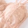 Camisola de encaje antideslizamiento, ligera, envolvente, tipo ropa interior para el pecho, sin aros de acero y con almohadilla para el pecho, sexy, sin tirantes para mujer