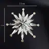 Broche de Copo de Nieve Completo con Diamantes Transfronterizo, Broche Exquisito y de Alta Gama para Traje, Tamaño Grande Completo con Diamantes Venta Directa de Fábrica